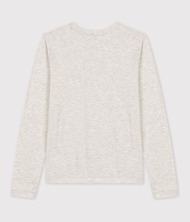 Camiseta de algod&oacute;n L'ICONIQUE abrigada con cuello redondo para mujer BELUGA CHINE