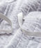 Chaqueta con capucha gris de bebé de tejido tubular acolchado de algodón ecológico gris POUSSIERE CHINE
