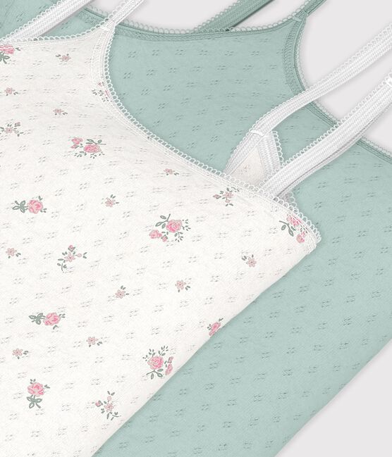 Juego de camisetas de tirantes de algodón calado para mujer variante 1