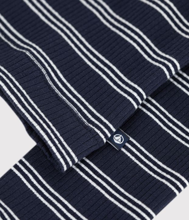 C&aacute;rdigan de algod&oacute;n a rayas para mujer azul/blanco