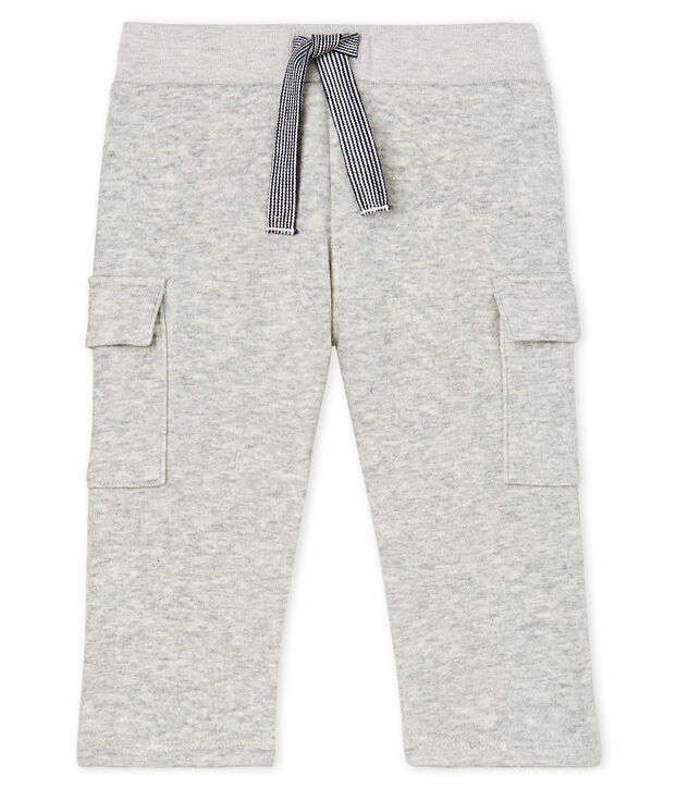Pantal&oacute;n de terciopelo para beb&eacute; ni&ntilde;o gris