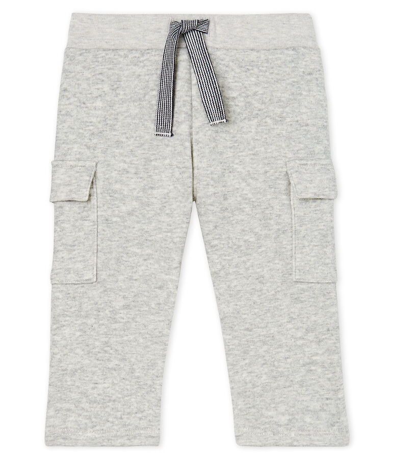 Pantal&oacute;n de terciopelo para beb&eacute; ni&ntilde;o gris