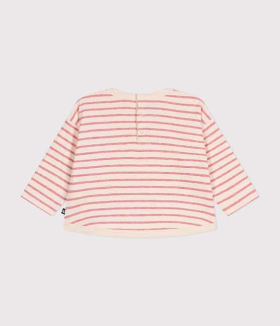 Camiseta de manga larga de túbico para bebé rosa AVALANCHE/ ROSELINE