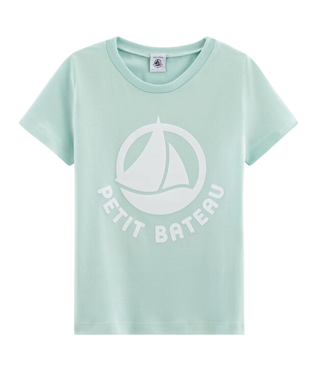 Camiseta infantil con logotipo azul