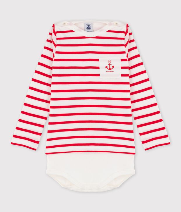 Camiseta con estampado de coraz&oacute;n para mujer blanco/rojo