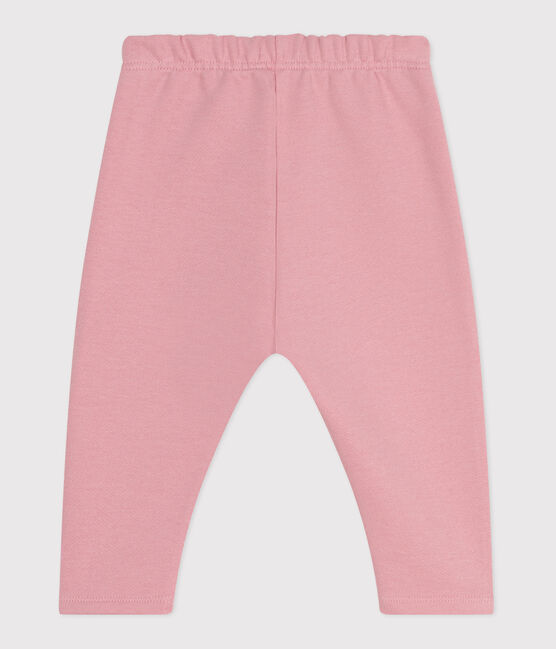 Pantalón de jogging liso de algodón para bebé rosa CHARME