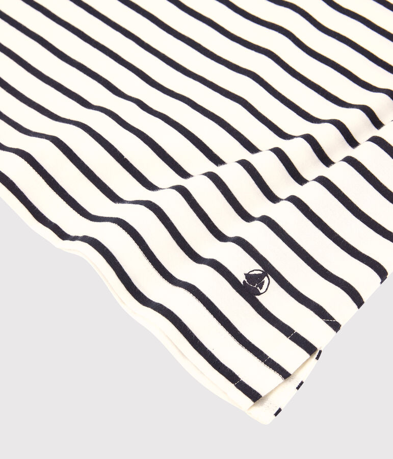 Jersey marinero de algod&oacute;n de mujer blanco/azul