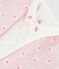 Conjunto de 3 piezas con estampado de corazones y flores y body bordado para bebé rosa JOLI/blanco MULTICO