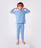 Pijama disfraz unisex de algodón fosforescente con capa azul ALASKA/blanco MULTICO