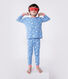 Pijama disfraz unisex de algodón fosforescente con capa