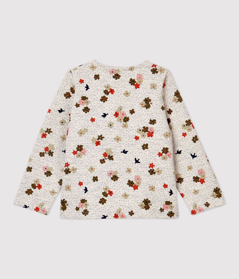 C&aacute;rdigan de algod&oacute;n de beb&eacute;. beige MONTELIMAR/blanco MULTICO