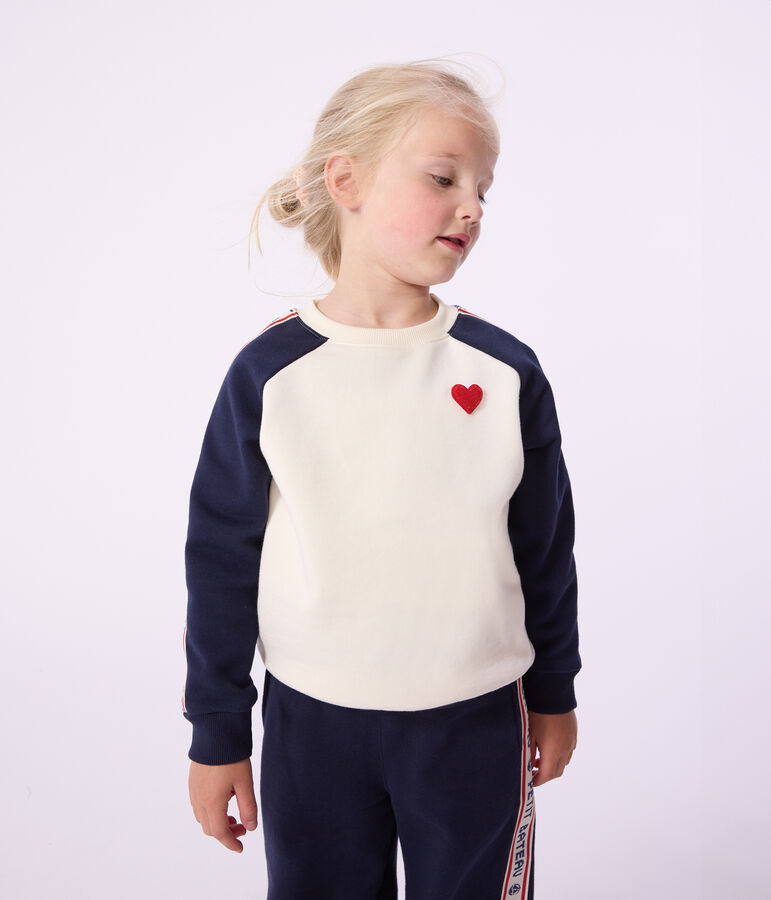 Sudadera infantil de algod&oacute;n crudo MILK