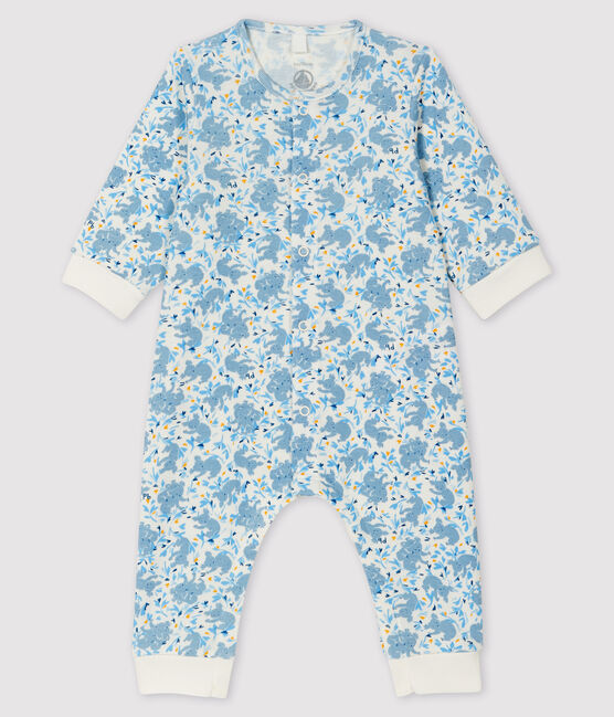 Mono largo de tejido acanalado con estampado de koala para bebé niño blanco MARSHMALLOW/blanco MULTICO