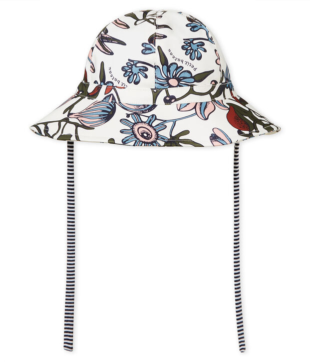 Capelina impermeable estampada para beb&eacute; ni&ntilde;a blanco/multicolor