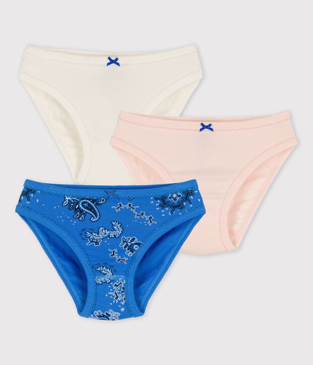 Juego de 3 braguitas infantiles de bandana de algod&oacute;n org&aacute;nico de ni&ntilde;a multicolor