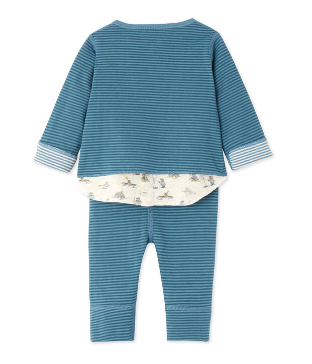 Conjunto 3 piezas para beb&eacute; ni&ntilde;o verde/azul