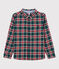 Camisa a cuadros de niño verde PINEDE/blanco MULTICO