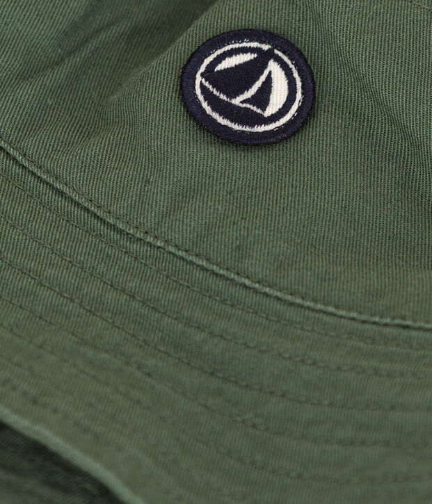 Gorro de algod&oacute;n liso para beb&eacute; verde