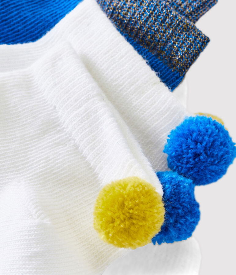 Lote de 2 pares de calcetines infantiles para ni&ntilde;a multicolor