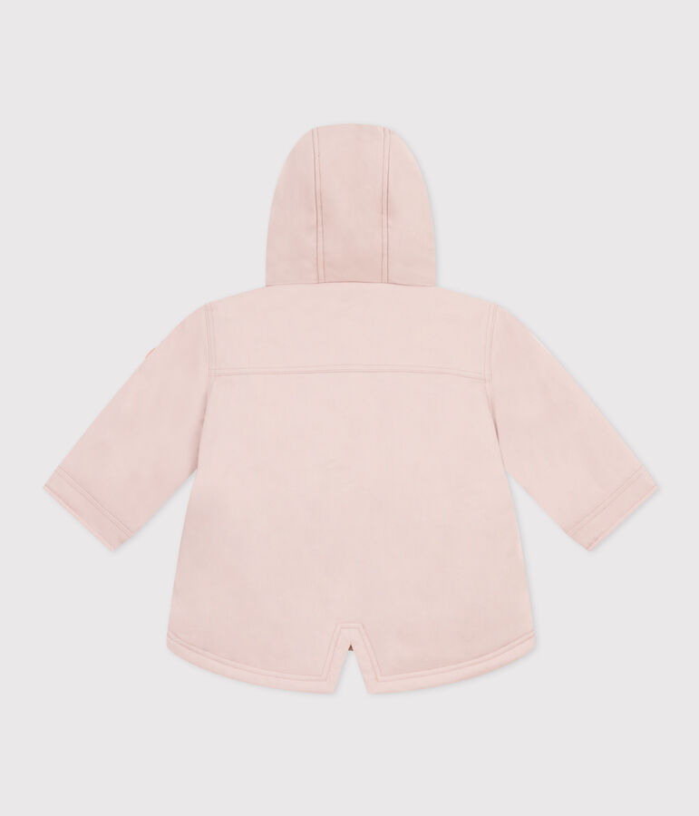 Gabardina con forro de sherpa de beb&eacute; rosa
