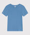 Camiseta Icónica lisa de algodón para mujer azul ALASKA