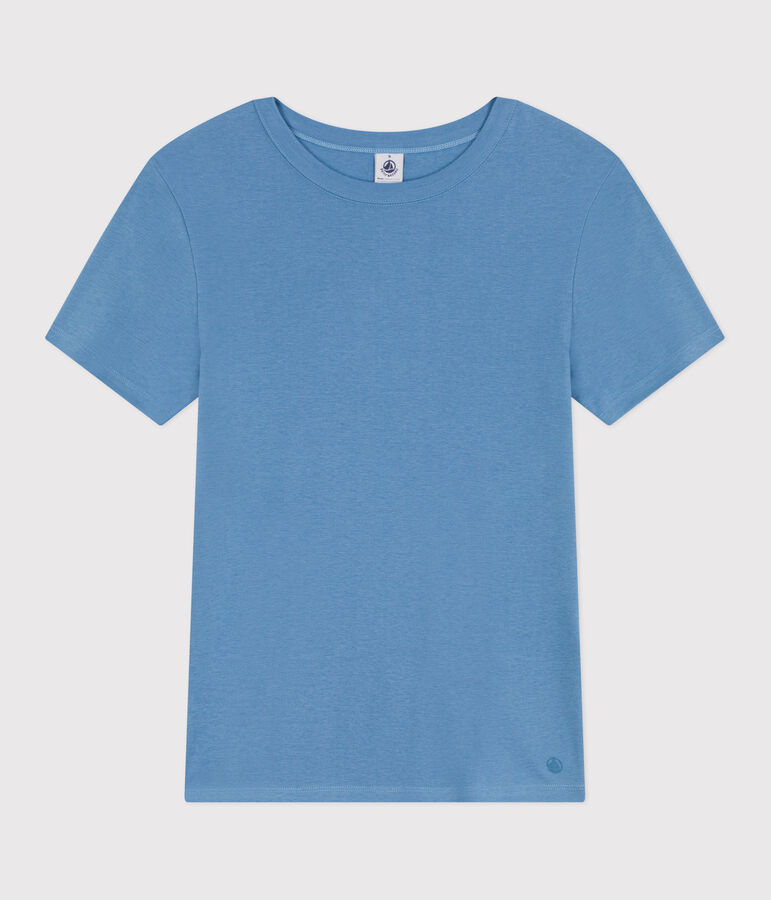 Camiseta Ic&oacute;nica lisa de algod&oacute;n para mujer azul