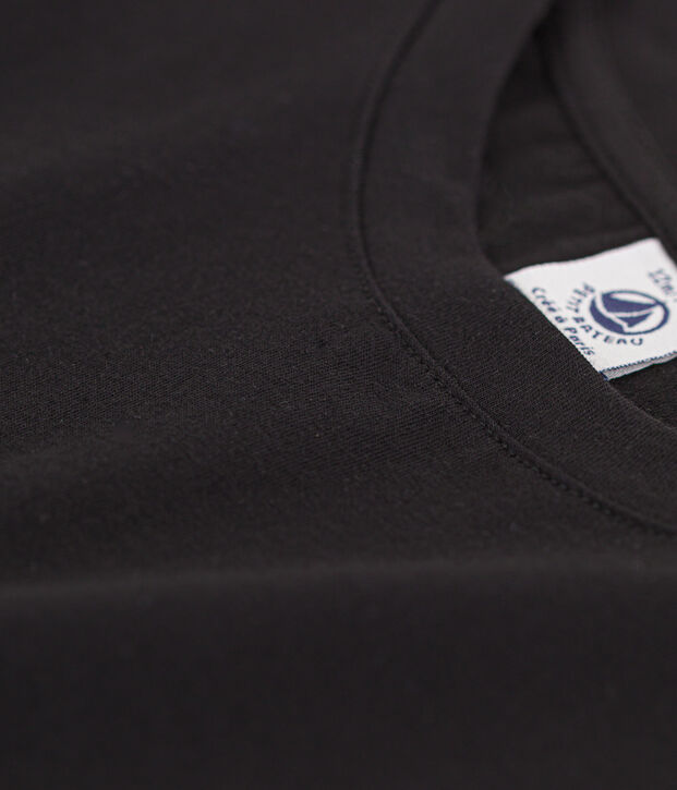 Camiseta LA RECTA de algod&oacute;n con cuello redondo para mujer negro