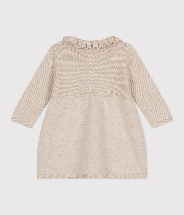 Vestido de manga larga de punto tricotado de algod&oacute;n para beb&eacute; MONTELIMAR CHINE