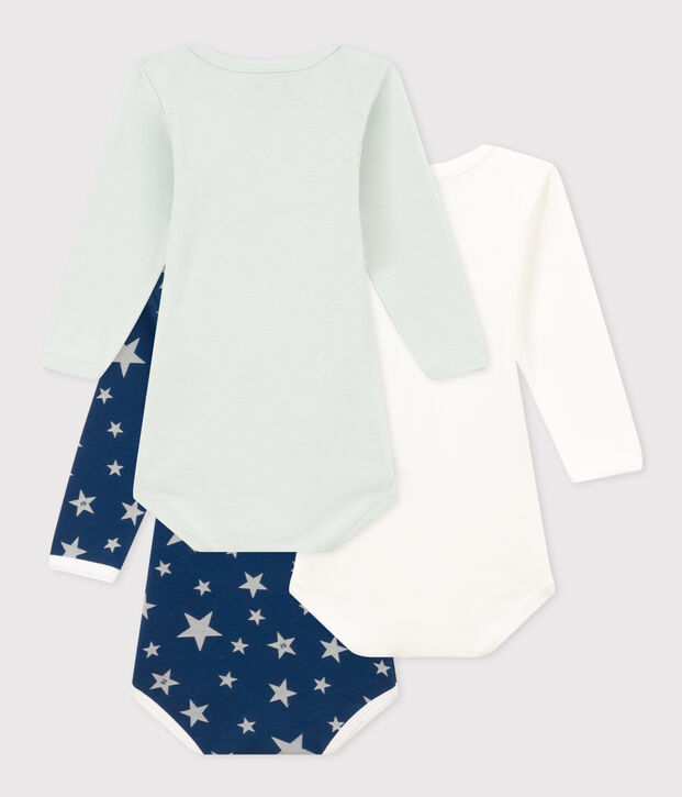 Juego de 3 bodis fosforescentes de algod&oacute;n para beb&eacute; multicolor