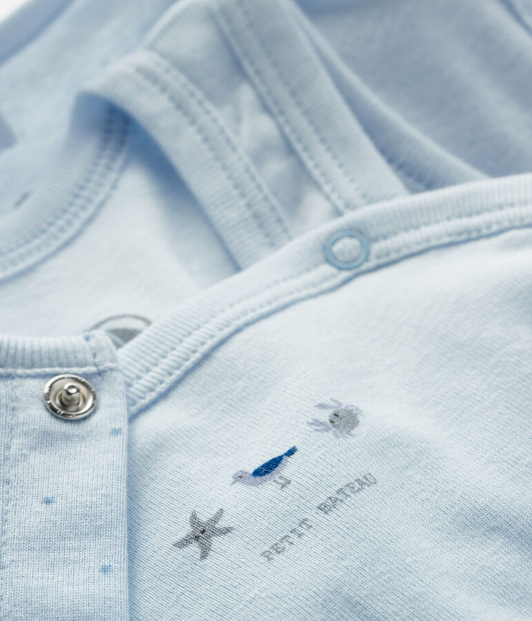 Conjunto para beb&eacute; de dos piezas de punto azul/azul