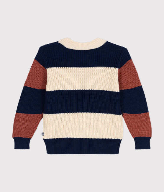 Jersey de algodón infantil a rayas blanco AVALANCHE/ MULTICO