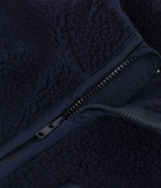 Chaqueta de sherpa reciclada para bebé azul SMOKING
