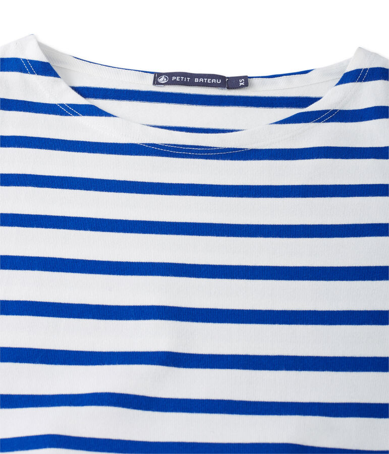 Robe femme trompe l'&oelig;il blanco LAIT/azul SURF