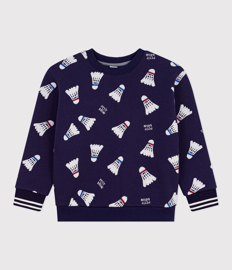 Sudadera infantil de algod&oacute;n con estampado azul/multicolor