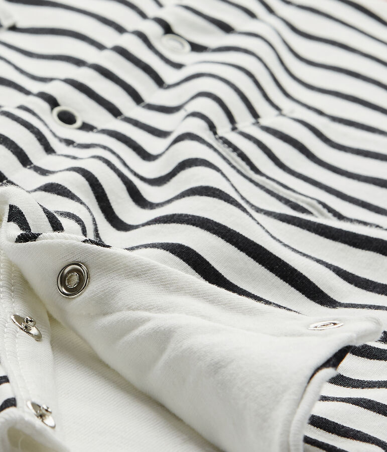 Pelele para beb&eacute; ni&ntilde;o a rayas con cuello marinero blanco/azul/rojo