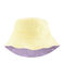 Sombrero bob reversible de canal&eacute; mujer blanco/violeta/amarillo