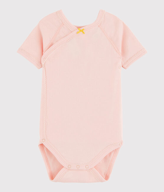 Bodi cruzado de manga corta de bebé niña rosa MINOIS