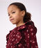 Vestido infantil de manga larga de terciopelo con flores rojo/multicolor