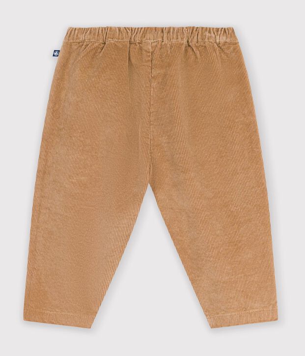 Pantal&oacute;n de terciopelo liso para beb&eacute; LATTE