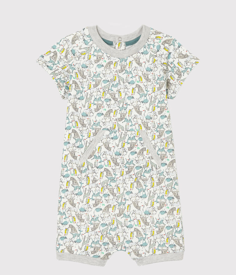 Mono corto estampado para beb&eacute; ni&ntilde;o blanco MARSHMALLOW/blanco MULTICO