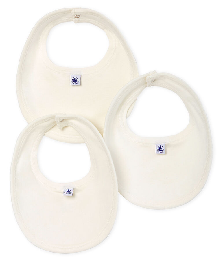 Tr&iacute;o de baberos para beb&eacute; de punto multicolor