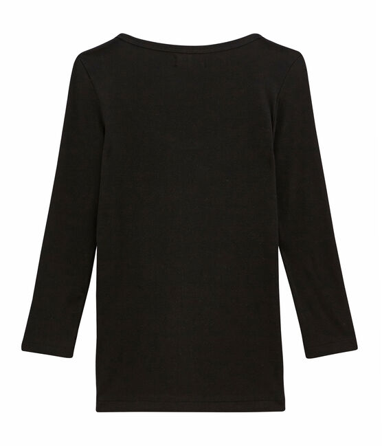 Camiseta manga 3/4 para mujer negro NOIR