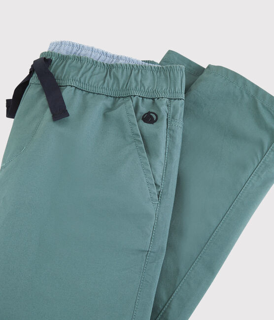 Pantalón de corte normal de sarga de algodón de niño verde BRUT