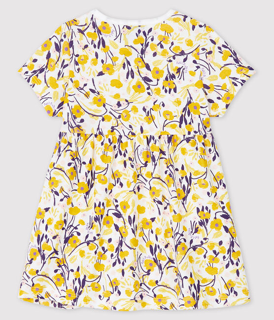 Vestido de manga corta para bebé niña blanco MARSHMALLOW/blanco MULTICO