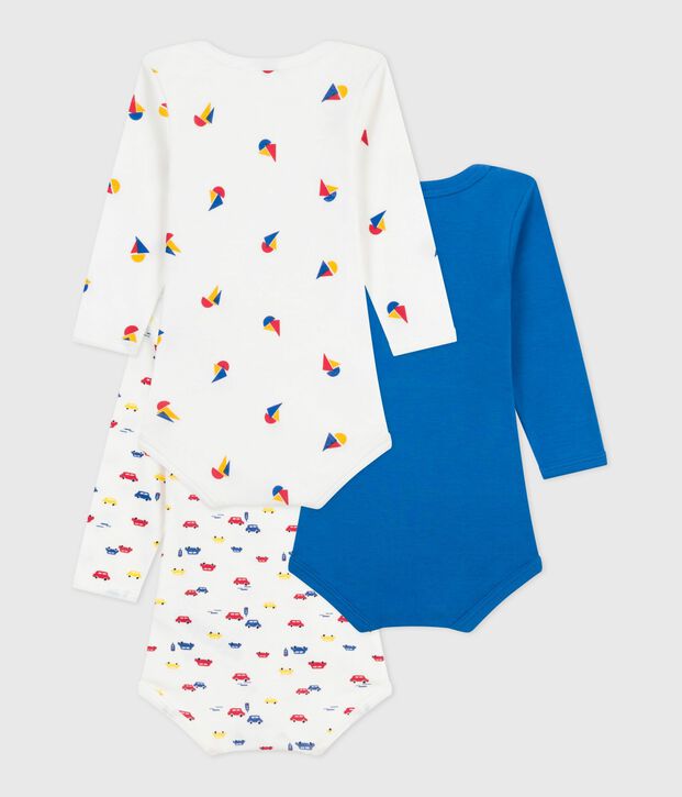 Juego de bodies de algod&oacute;n de manga larga con estampado para beb&eacute; multicolor