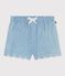 Shorts para bebé de chambray bordado azul BLEU CLAIR