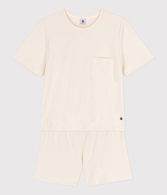 Pijama corto y liso de rizo para mujer crudo AVALANCHE