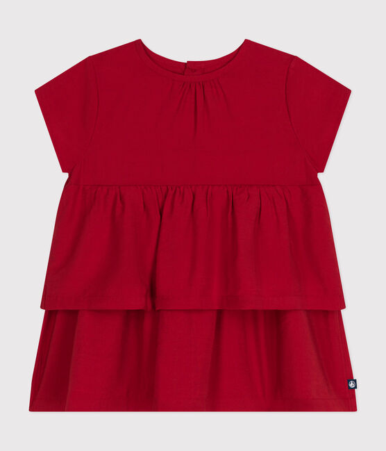 Vestido de manga corta para bebé rojo AURORA
