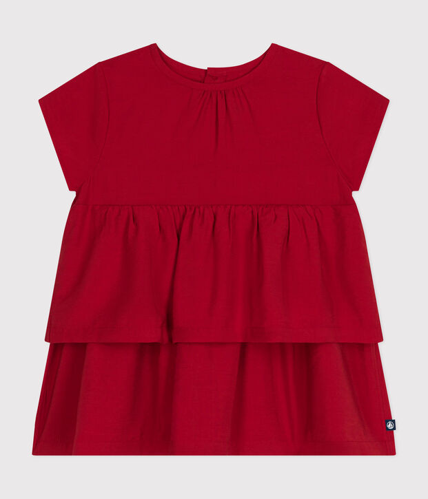 Vestido de manga corta para beb&eacute; rojo
