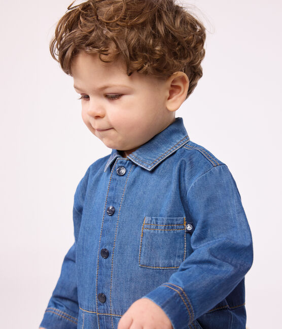 Mono largo de tejido vaquero para bebé azul DENIM CLAIR